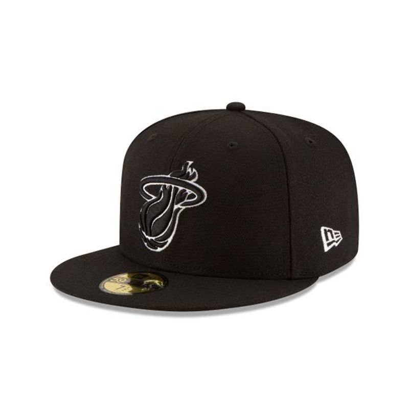 NBA Miami Heat 59Fifty Fitted (DWT8566) - Black New Era Caps